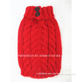 New Arrival Red Classic Design Hand Crochet Dog Sweater